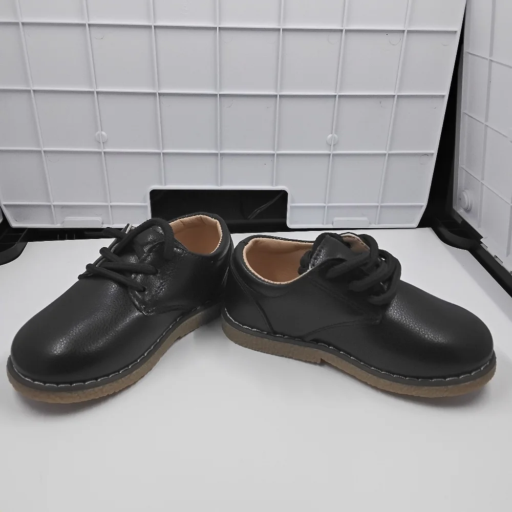 New Classic Black Kids Dress Shoes